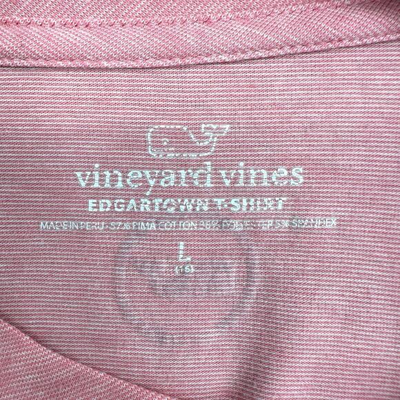 Vineyard Vines Edgartown Pink Crew Neck Logo Long Sleeve Girls Size Large - Picture 5 of 7